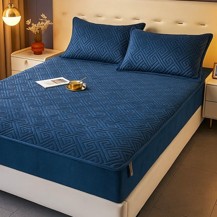 Husă / Topper saltea cu elastic+două feţe de pernă 160x200 cm Cod: TPF2