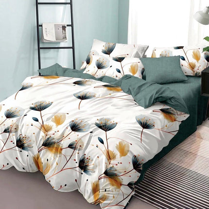 Lenjerie de pat din bumbac fin 6 piese(cearșaf de pat cu elastic) Cod: FNF289