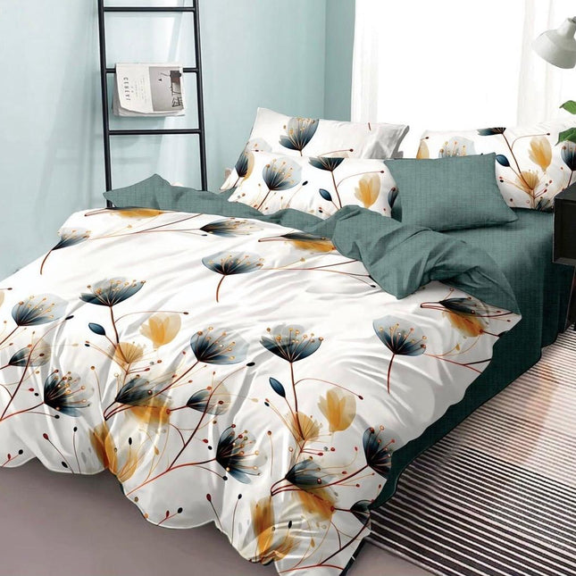 Lenjerie de pat din bumbac fin 6 piese(cearșaf de pat cu elastic) Cod: FNF289