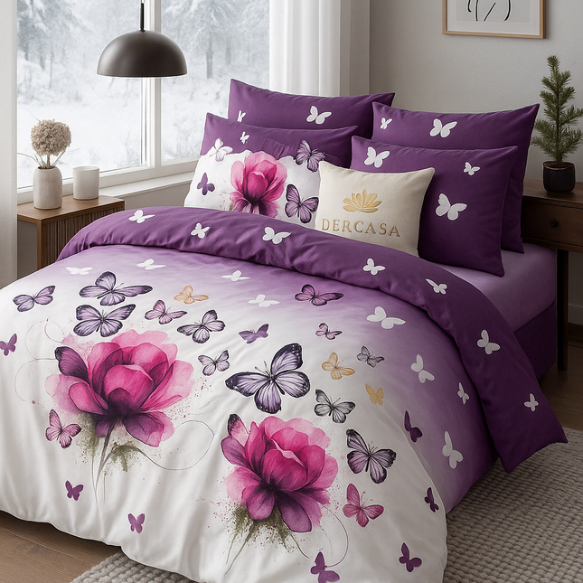 Lenjerie de Pat 6 Piese din Finet Moale cu Elastic, Cod: LNA21