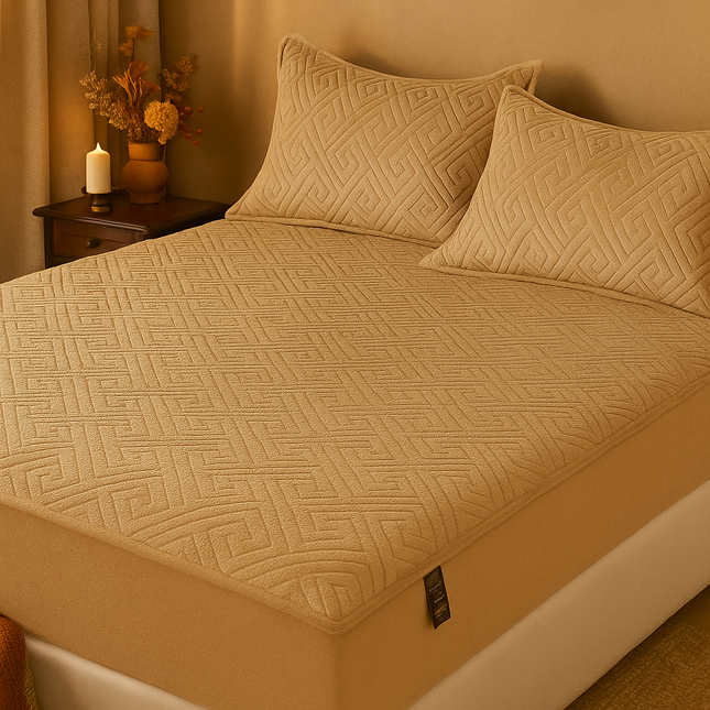 Husă / Topper saltea cu elastic+două feţe de pernă 160x200 cm Cod: TPF1