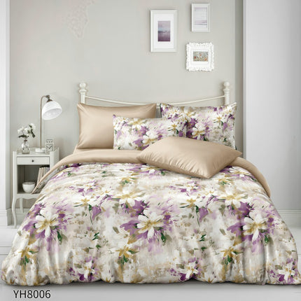 Lenjerie Luxury din Satin, 4 piese, cearșaf cu elastic, Cod: SLX26