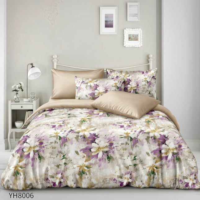 Lenjerie Luxury din Satin, 4 piese, cearșaf cu elastic, Cod: SLX26