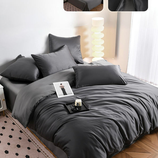 Lenjerie de Pat din Mătase 6 Piese Premium, 200x230 cm, Cod: MTJ11