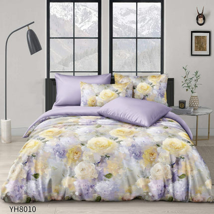 Lenjerie Luxury din Satin, 4 piese, cearșaf cu elastic, Cod: SLX30