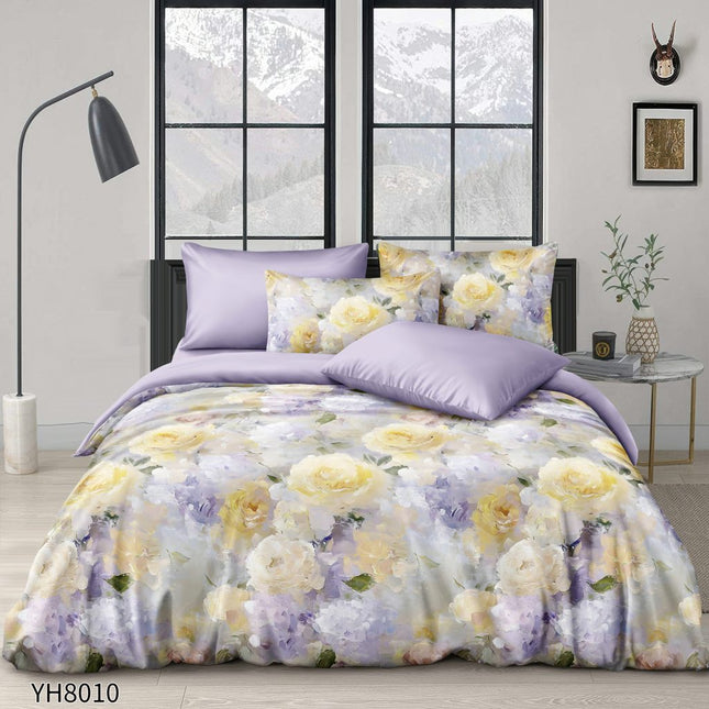 Lenjerie Luxury din Satin, 4 piese, cearșaf cu elastic, Cod: SLX30