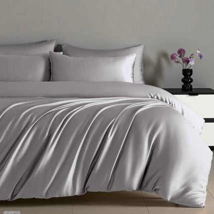 Lenjerie Luxury din Satin, 4 piese, cearșaf cu elastic, Cod: SLX14
