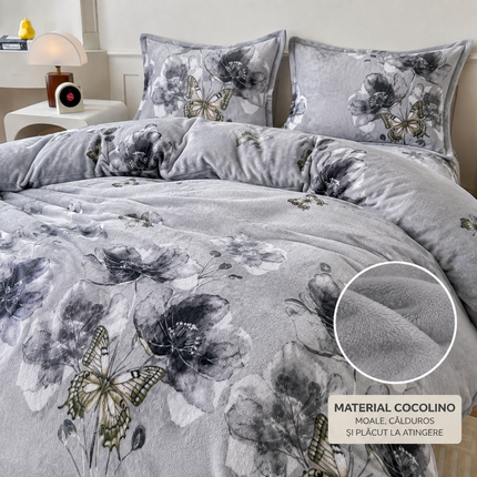 Lenjerie de pat Cocolino Premium – Set 4 piese | Moale și pufoasă, husă cu elastic, Cod: SCM8