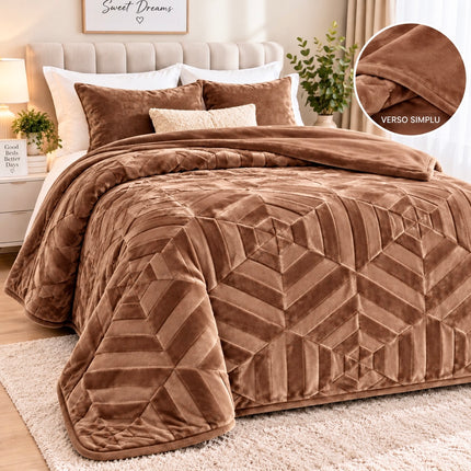 Pătură Groasă Premium Egipt 220x240 cm – tip Catifea Plușată, Cod: EGP3