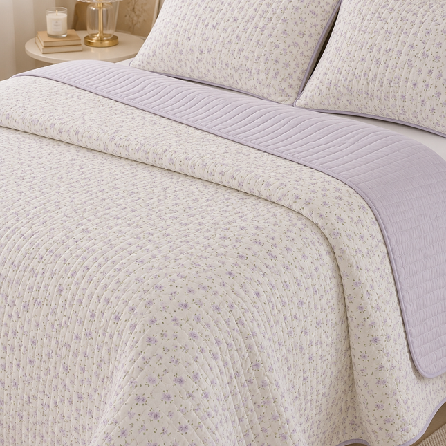Cuvertură Matlasată +2 fețe de pernă Premium Soft Touch, dublă, 230×240 cm, Cod: CSTK3