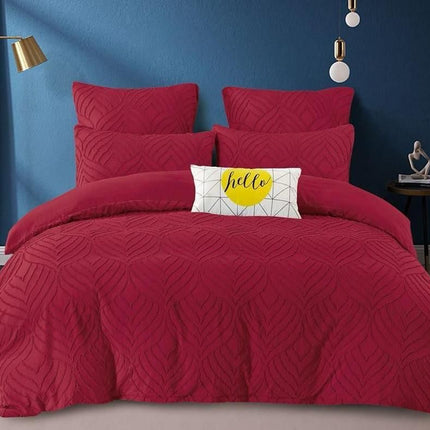 Lenjerie de pat eleganta 4 anotimpuri din broderie cu smocuri Cod: 4F4