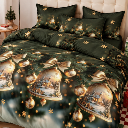 Lenjerie de Pat Premium Crăciun, 6 Piese – Colecția Christmas Magic, Cod: XMS6