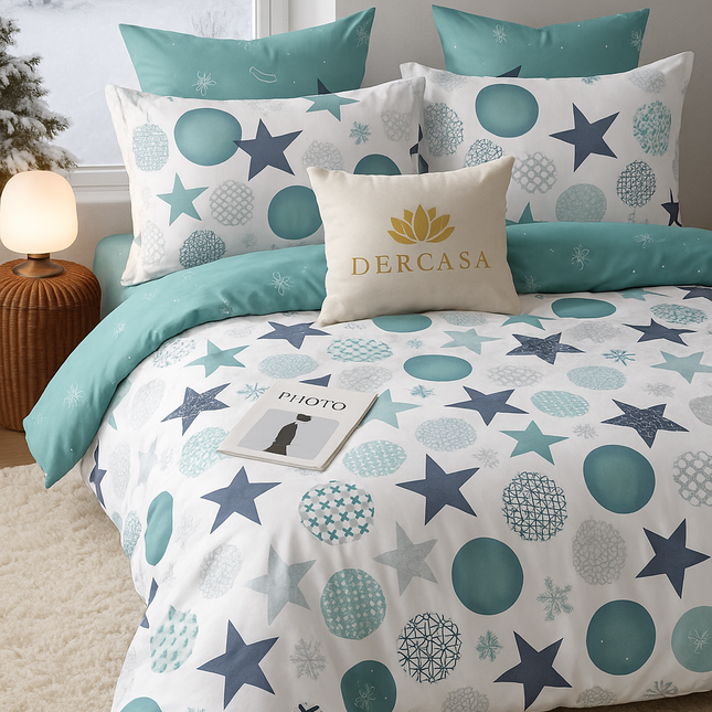 Lenjerie de Pat 6 Piese din Finet Moale cu Elastic, Cod: LNA18