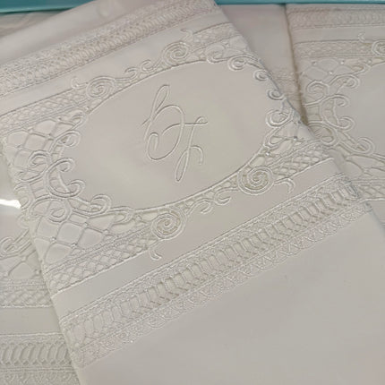 Set de Pat Luxury „Dantelă” – WH-65 Alb