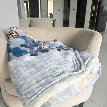 Pătură cocolino cu blăniță sherpa Cod: BST6