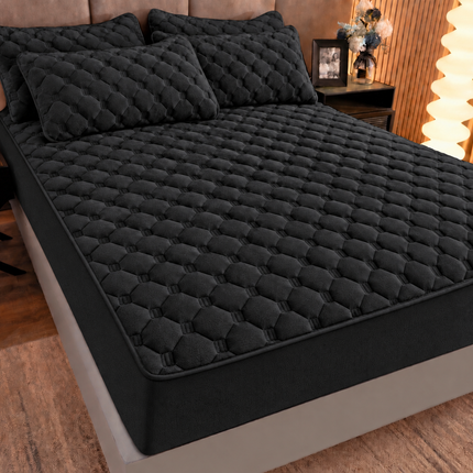Husă / Topper saltea cu elastic, crem deschis, 160x200 cm Cod: TPW8