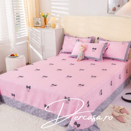 Lenjerie DELUXE din Bumbac Soft Touch cu volănașe Cod: FB54