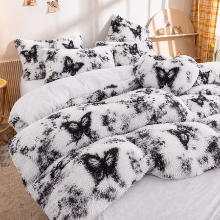 Lenjerie de Pat Premium Fluffy Cocolino, 6 Piese, Pat Dublu, Cod: E-FFY10