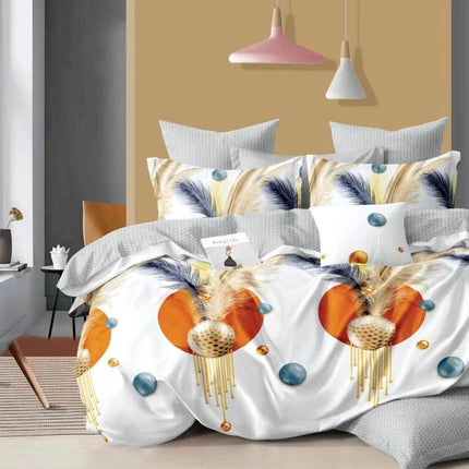 Lenjerie de Pat din Bumbac Satinat – 4 Piese | Confort și Eleganță |, Cod: TRY37