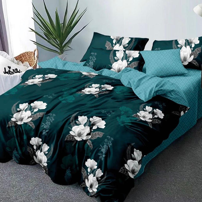 Lenjerie de pat din bumbac fin 6 piese(cearșaf de pat cu elastic) Cod: FNF291