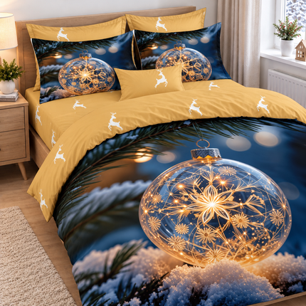 Lenjerie de Pat Festivă – Set 6 Piese, bumbac finet, 200x230 cm, Cod: CHXM7