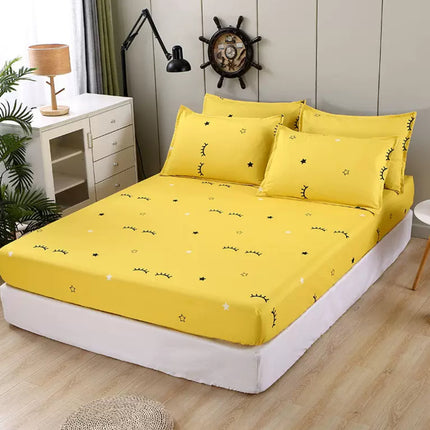 Husa de pat cu elastic din Bumbac fin + 2 Fete de Perna, Pat 2 Persoane -Cod: DER115