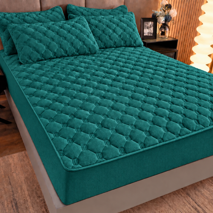 Husă / Topper saltea cu elastic, crem deschis, 160x200 cm Cod: TPW6