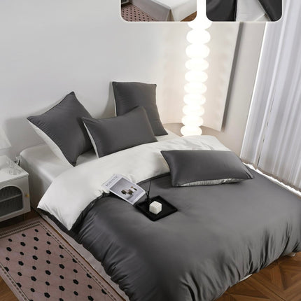 Lenjerie de Pat din Mătase 6 Piese Premium, 200x230 cm, Cod: MTJ14