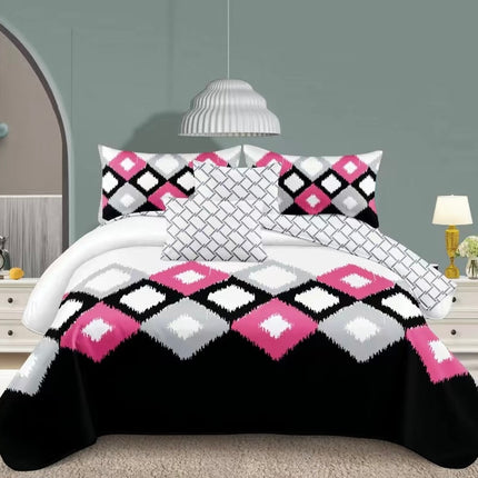 Lenjerie de Pat din Bumbac Satinat – 4 Piese | Confort și Eleganță |, Cod: TRY54