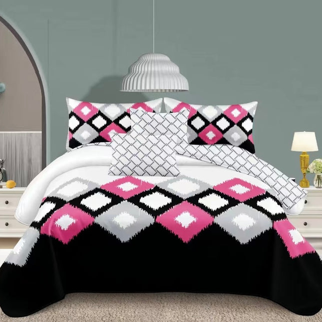 Lenjerie de Pat din Bumbac Satinat – 4 Piese | Confort și Eleganță |, Cod: TRY54
