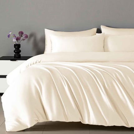 Lenjerie Luxury din Satin, 4 piese, cearșaf cu elastic, Cod: SLX12