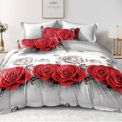 Lenjerie de Pat din Bumbac Satinat – 4 Piese | Confort și Eleganță |, Cod: TRY45