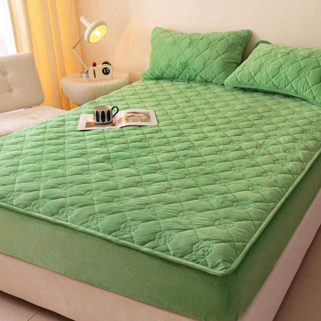 Husă / Topper saltea cu elastic, verde deschis, 180x200 cm, Cod: TPY802