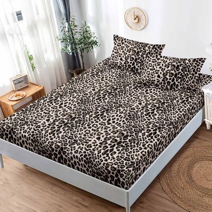 Husă de pat cu elastic din Bumbac Finet + 2 Fețe de Pernă, 180x200, Cod: DRS801