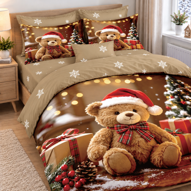 Lenjerie de Pat Festivă – Set 6 Piese, bumbac finet, 200x230 cm, Cod: CHXM14