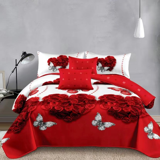 Lenjerie de Pat din Bumbac Satinat – 4 Piese | Confort și Eleganță |, Cod: TRY32