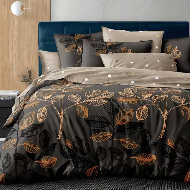 Lenjerie de Pat din Bumbac Satinat – 4 Piese | Confort și Eleganță |, Cod: TRY58