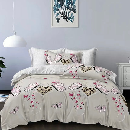 Lenjerie de Pat din Bumbac Satinat – 4 Piese | Confort și Eleganță |, Cod: TRY43