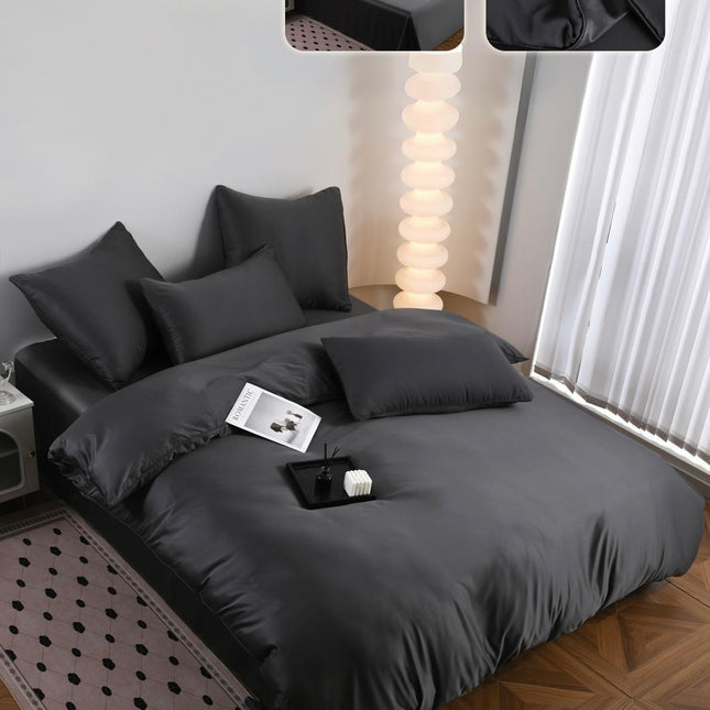 Lenjerie de Pat din Mătase 6 Piese Premium, 200x230 cm, Cod: MTJ5