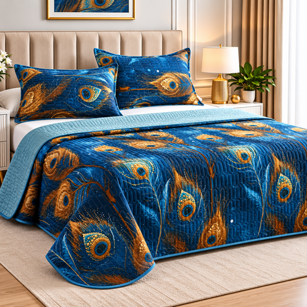Cuvertură Pat Matrimonial, 3 Piese, 230x250 cm, Design Modern, Cod: PTC11
