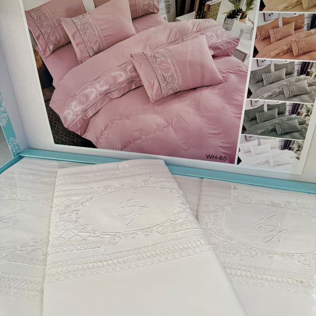 Set de Pat Luxury „Dantelă” – WH-65 Alb