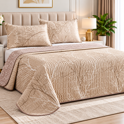 Cuvertură Pat Matrimonial, 3 Piese, 230x250 cm, Design Modern, Cod: PTC5