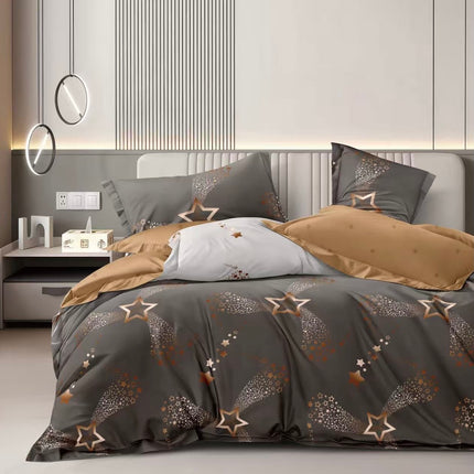 Lenjerie de pat din bumbac fin 6 piese(cearșaf de pat cu elastic) Cod: FNF436