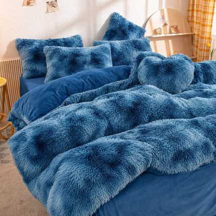 Lenjerie de Pat Premium Fluffy Cocolino, 6 Piese, Pat Dublu, Cod: E-FFY7