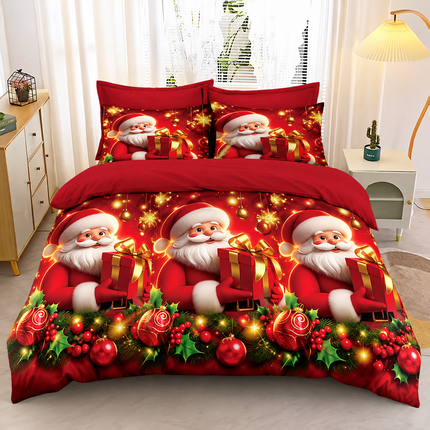 Lenjerie de Pat Premium 6 Piese – Colecția Christmas Magic, Cod: LXMS105