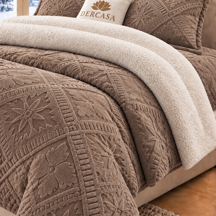 Lenjerie de Pat Cocolino cu Blăniță Sherpa – Set 4 Piese, cod: BPA56