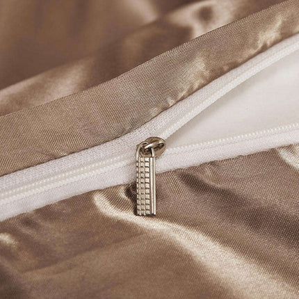 Lenjerie Luxury din Satin, 4 piese, cearșaf cu elastic, Cod: SLX4