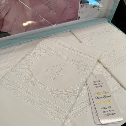 Set de Pat Luxury „Dantelă” – WH-65 Alb