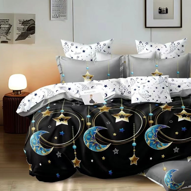 Lenjerie de Pat din Bumbac Satinat – 4 Piese | Confort și Eleganță |, Cod: TRY57