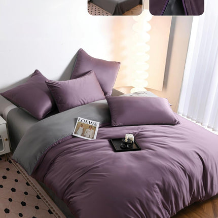 Lenjerie de Pat din Mătase 6 Piese Premium, 200x230 cm, Cod: MTJ13